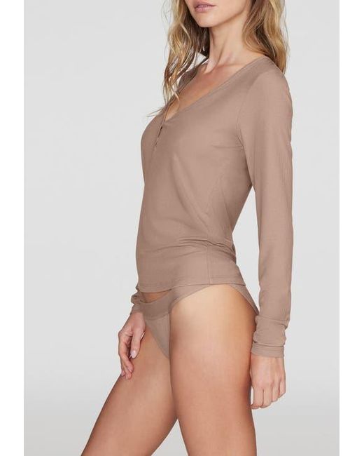 CUUP Brown The Button Long Sleeve