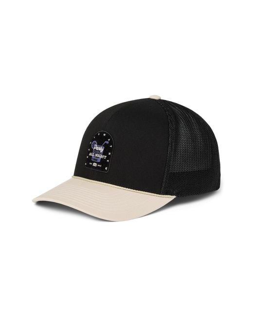 Travis Mathew Black Beer Break Snapback Golf Hat for men