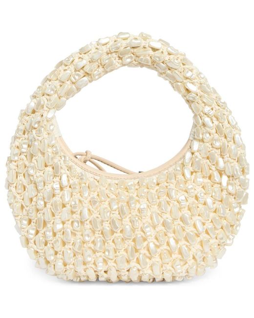 Staud White Reef Beaded Bag