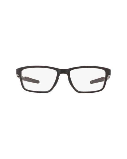 Oakley Brown Metalink 55Mm Rectangle Optical Glasses for men
