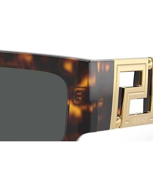 Versace Gray 54Mm Rectangular Sunglasses for men