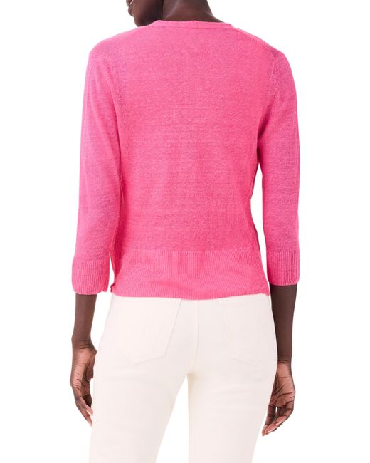 NIC+ZOE Pink Nic+zoe 4-way Linen Blend Convertible Cardigan