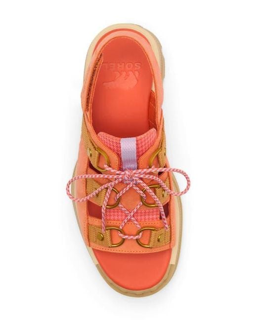 Sorel Red Rein Cb Lace-Up Platform Sandal