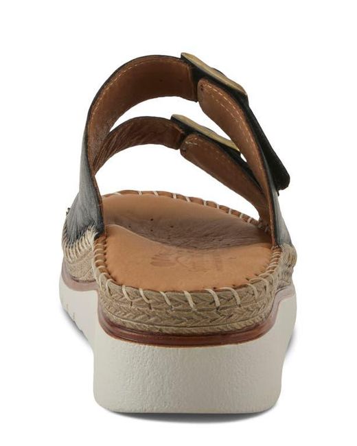 Spring Step Black Minisia Wedge Sandal