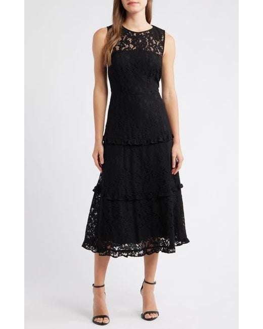anne klein black sleeveless dress Pleated Bodice Sheath Dress