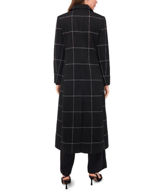 Halogen® Black Windowpane Check Longline Jacket