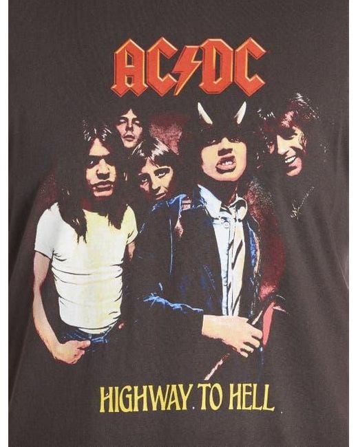 True Nation by DXL Gray Big & Tall Acdc Highway Graphic Tee for men