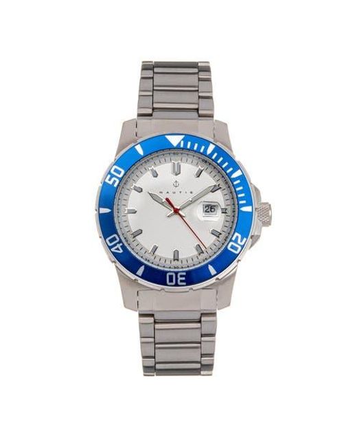 Nautis Metallic Admiralty Pro 200 Bracelet Watch W/Date for men