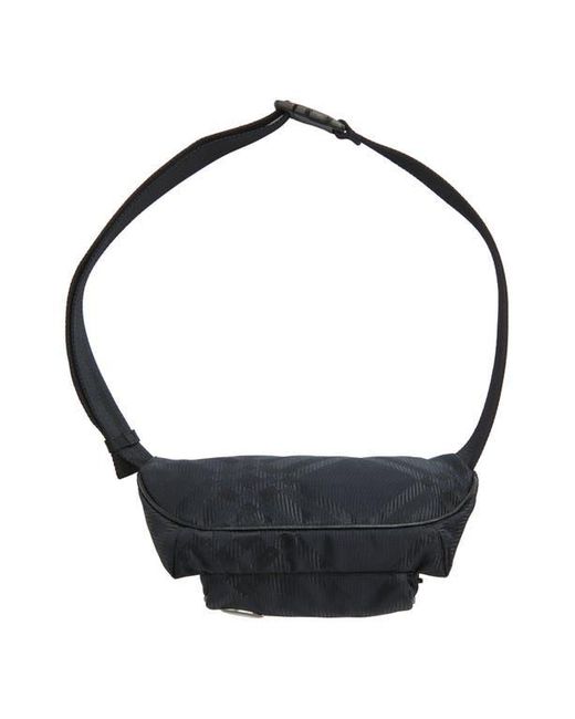 Burberry Black Small Check Belt Bag for men