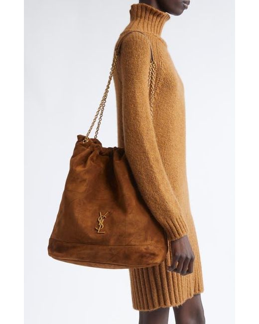 Saint Laurent Brown Large Jamie 4.3 Patchwork Suede Shoulder Bag