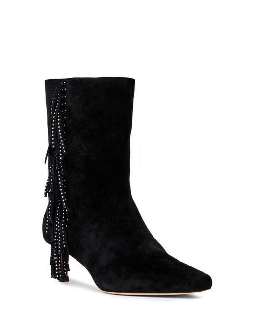 PAIGE Black Aya Kitten Heel Boot