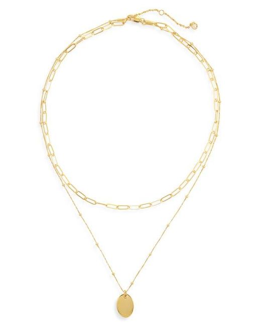 Nordstrom White Demi Fine Layered Pendant Necklace