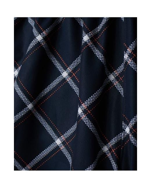 Rhone Blue Mirage Windowpane Plaid Upf 50+ Shorts