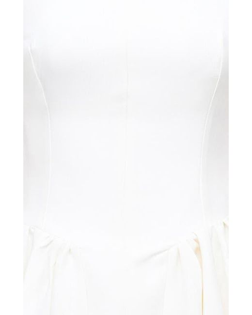 House Of Cb Debutante Backless Midi Dress in White | Lyst
