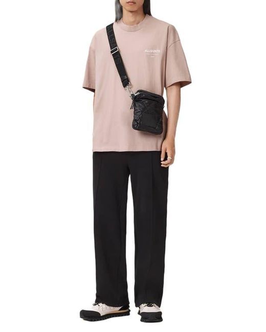 AllSaints Pink Xander Crewneck T-Shirt for men