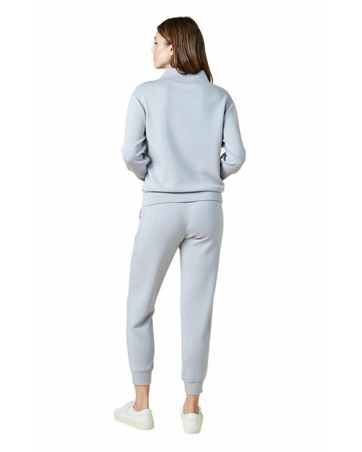 Softies Blue Athleisure Dreamtech 1/4 Zip Jogger Set