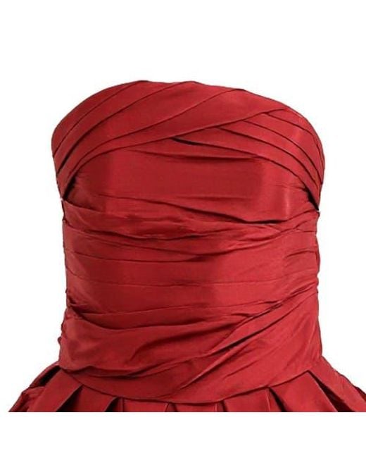 Tulle Red Dramatic Flare Dress