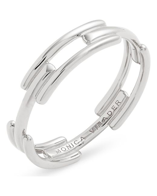 Monica Vinader Metallic Signature Link Stacking Ring