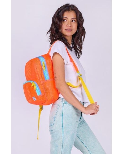 Mokuyobi Orange Mesh Mini Backpack