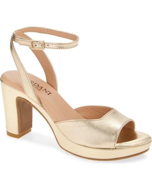 Cordani Metallic Vita Ankle Strap Platform Sandal