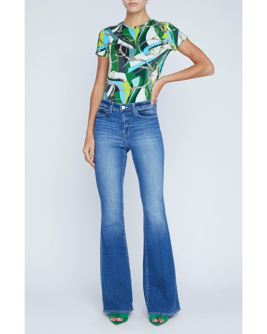 L'Agence Blue Bell High Waist Flare Jeans
