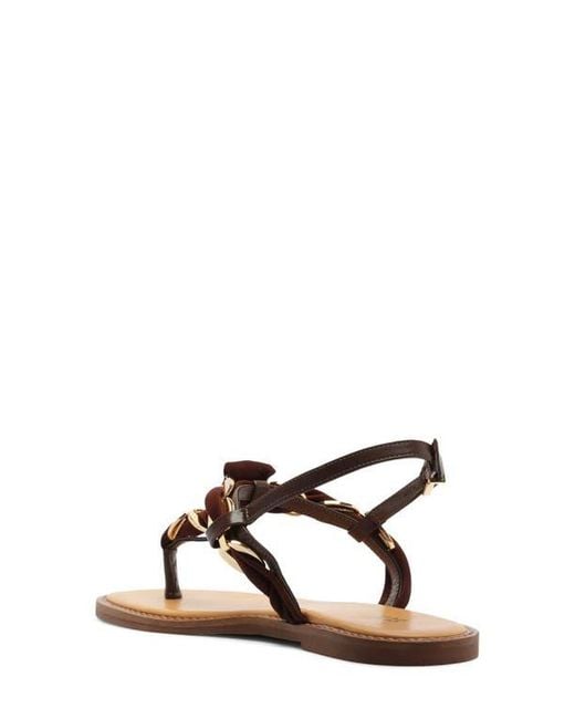 SCHUTZ SHOES Brown Camellia Slingback Sandal