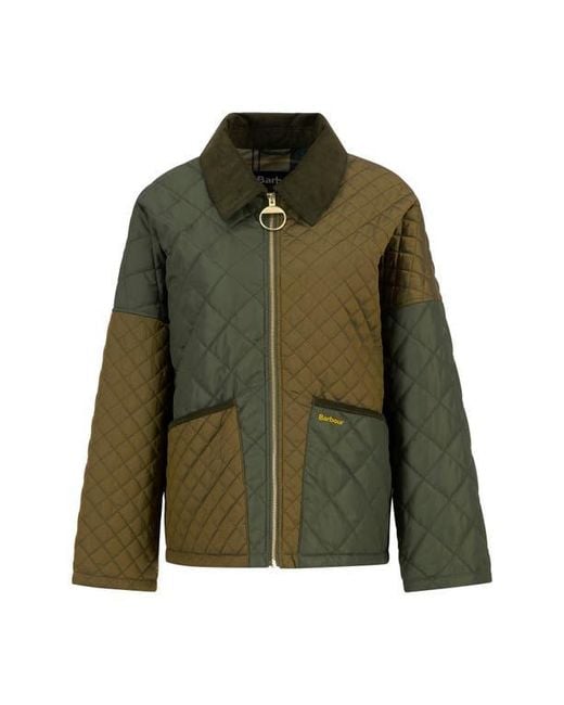 Barbour Green Danby Patchwork Quilted Jacket