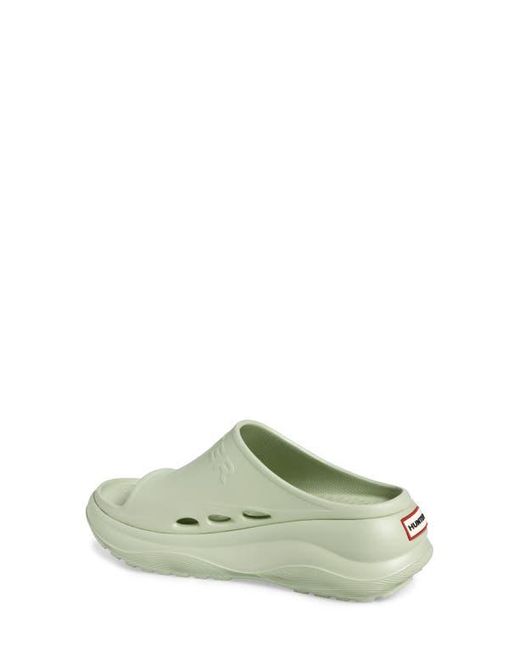 Hunter Green Haddie Platform Slide Sandal