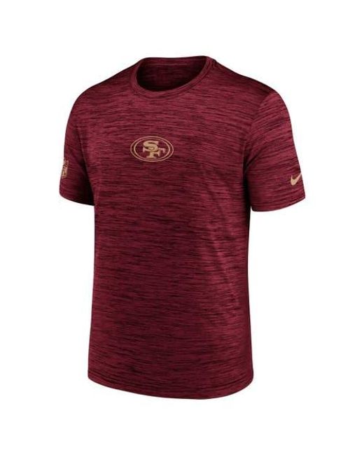 Nike Red San Francisco 49Ers Sideline Velocity Performance T-Shirt for men