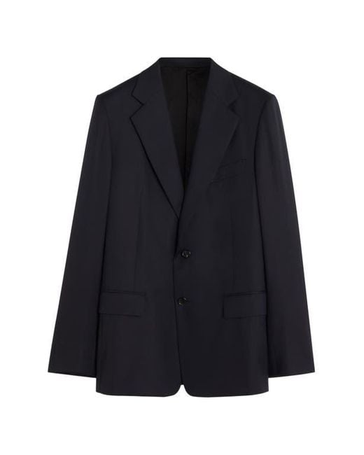Lanvin Black Single-Breasted Flap Pockets Jacket for men