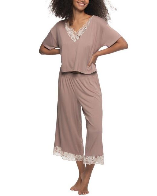 Felina Pink Amelie Crop Pajamas