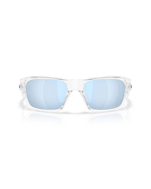 Oakley Blue 60Mm Prizm Polarized Rectangular Sunglasses for men