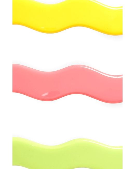 CHUNKS Yellow Shannons Waves Assorted 4-pack Slide Barrettes