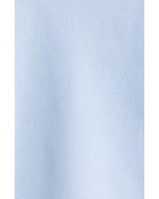 Versace Blue Contrast Trim Cotton Piqué Knit Polo for men