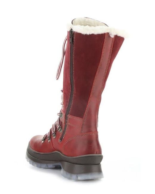Bos. & Co. Red Dell Waterproof Wool Faux Shearling Lined Boot