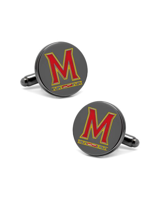 Cufflinks Inc. Red Ncaa Maryland Terrapins Cuff Links & Tie Bar for men