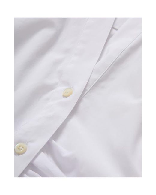 Veronica Beard White Devra Ruched Shirt