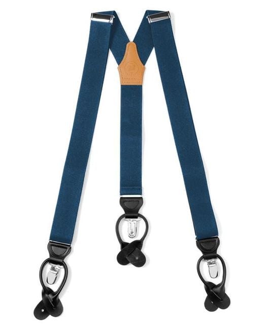Cufflinks Inc. Blue Solid Adjustable Suspenders for men