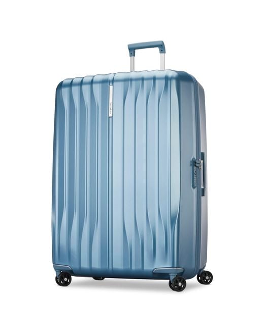 Samsonite Blue Uplift Hardside 32 X-Large Checked Spinner Luggage