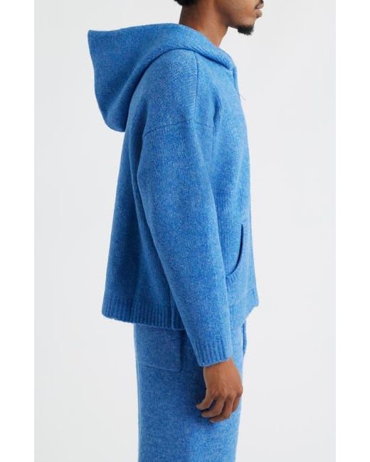 Elwood Blue Hooded Zip Cardigan for men