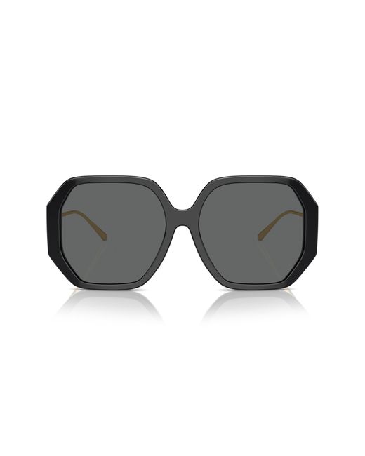 Tory Burch Black 57mm Irregular Sunglasses