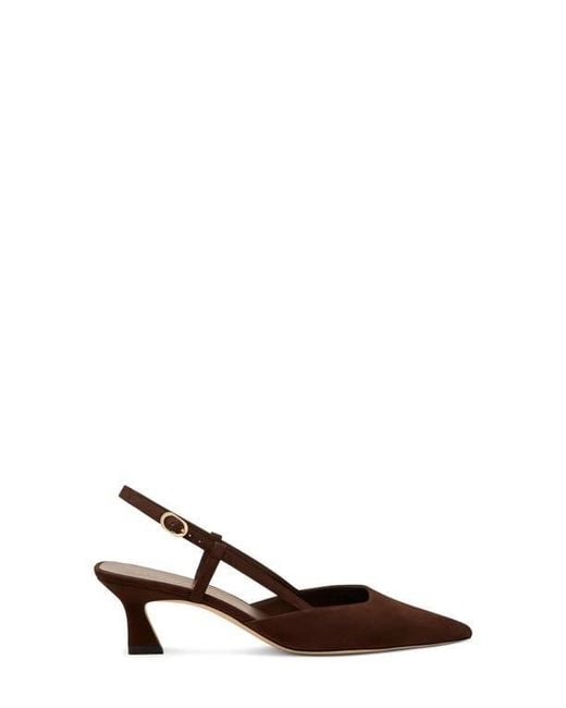 Stuart Weitzman Brown Vinnie 50 Slingback Pump
