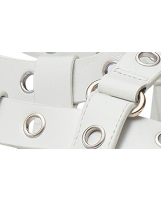 Tory Burch White Eyelet Toe Ring Sandal