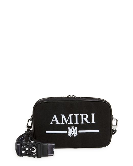 Amiri Black Ma Bar Logo Crossbody Camera Bag for men
