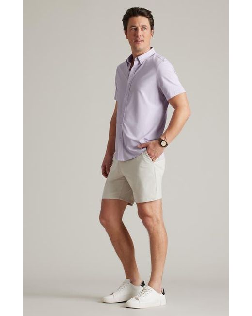 Rhone Purple Commuter Short Sleeve Button-Up Shirt for men