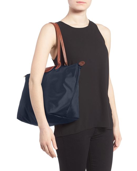 Longchamp Synthetic 'large Le Pliage' Tote in Blue - Lyst