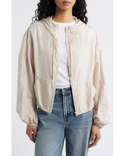 Ugg Blue Chiara Hooded Nylon Jacket