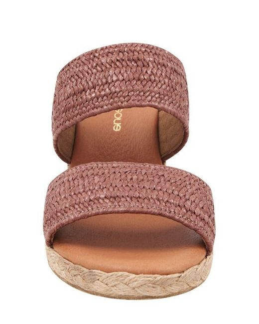 Andre Assous Brown Nori Espadrille Wedge Sandal