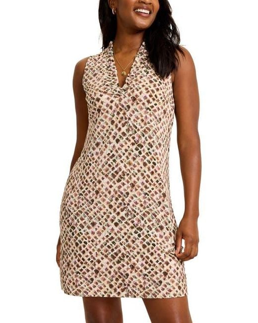 Tommy Bahama Brown Carmela Gemstone Geo Sleeveless Minidress