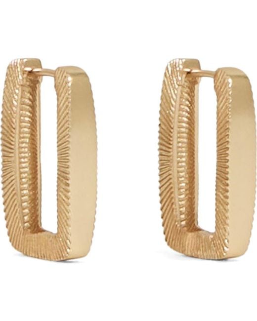 Reiss Metallic Grace Graphic Hoop Earrings